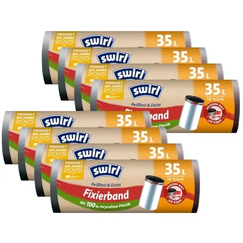 8x Swirl Fixierband Müllbeutel 35L (10 stk./Rolle) von Swirl
