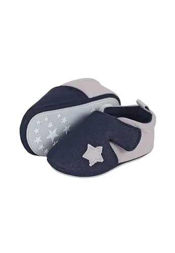 Sterntaler Baby-Krabbelschuh, Baby Jungen Slipper, Blau (Marine 300), 16 EU (0.5 )