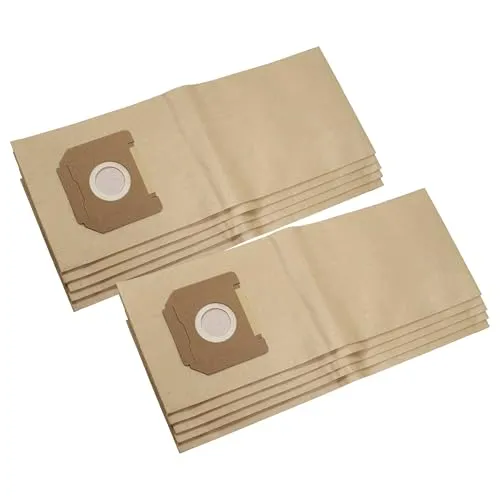 vhbw 10x Staubbeutel kompatibel mit Kärcher NT 40/1 Tact (bis Bj. 2016), NT 40/1 Tact TE (bis Bj. 2016) Staubsauger - 30cm x 35cm braun