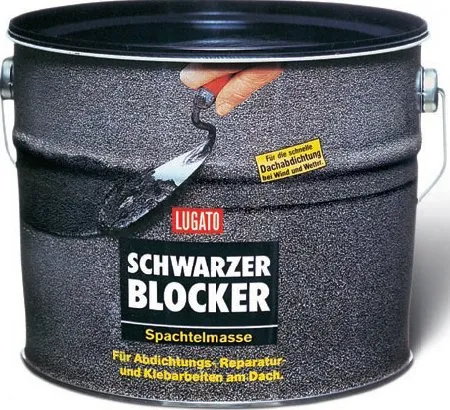 Lugato Schwarzer Blocker Spachtelmasse 5 kg - Dichtmaterialien, ideal für die Abdichtung von Rissen und Löchern, sorgt für ein perfektes Finish und hohe Haftung.