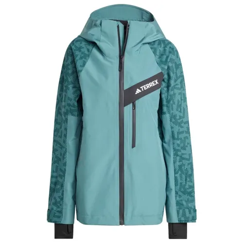 adidas Terrex Damen Techrock Hybrid Primeknit Climaproof Jacke – Größe L, Grün
