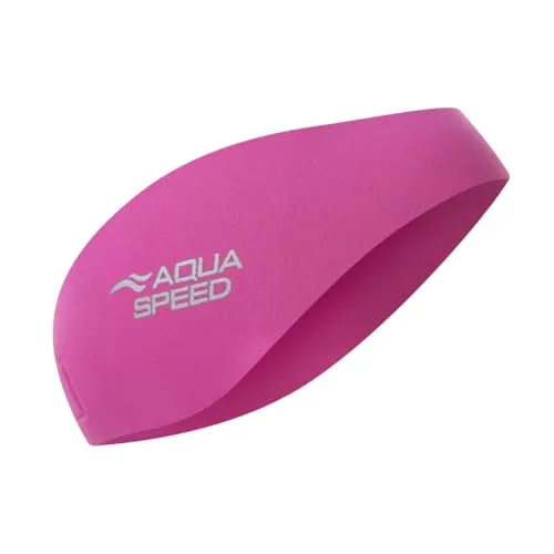 AQUA-SPEED EARBAND JR. Stirnband aus Neopren für Kinder | Schwimmstirnband | Rosa | Blau | 50 cm | Schwimmstirnband | Haarband, Farbe:pink