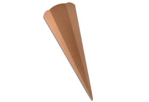 itenga Schultüte Schultüten-Zuschnitt 6-eckig, 68cm Kraftkarton BRAUN - Schultüten Rohl