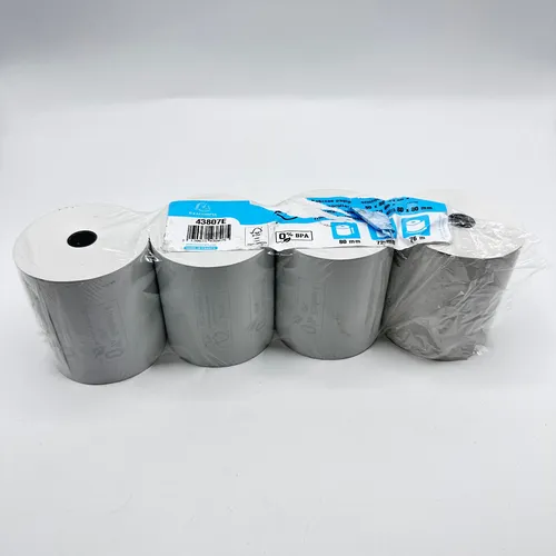 Exacompta Paris - Thermorollen - 4 Stück - 80x80mm - 76m - Kassenrollen