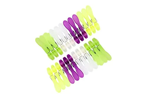 Bürstenmann 333 Wäscheklammern New Art, 24 Stück, Plastik, Mehrfarbig, 5 x 10 x 27 cm