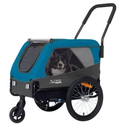 Fahrradhundeanhänger Tiggo Medium 2in1 – Hundeanhänger & Buggy - Vielseitiger Hundeanhänger und Buggy für Tiere bis 23 kg. Leicht umbaubar, mit Insektengitter und Sicherheitsmerkmalen. Ideal für aktive Ausflüge und einfach zu transportieren.