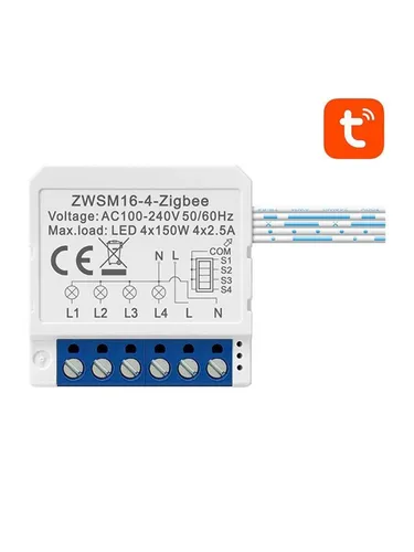 Smart Switch Modul ZigBee Avatto ZWSM16-W4 TUYA