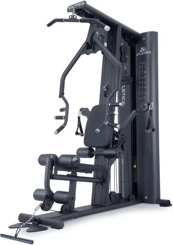 ATLETICA X-Tron Multigym | Kompakte Kraftstation für Zuhause - Krafttraining Kraftstationen - Platzsparende All-in-One-Lösung für effektives Ganzkörpertraining auf nur 1,6 m² mit 90 kg Steckgewicht und gelenkschonender Biomechanik.