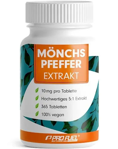 Mönchspfeffer hochdosiert - 365 Tabletten - Pflanzliche Ergänzungsmittel mit 10 mg hochwertigem Mönchspfefferextrakt (5:1), ideal für Frauen und laborgeprüft für höchste Qualität.