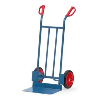 Fetra Sackkarre Stapelkarre B1116V - 250kg Tragkraft - Sackkarre mit Vollgummireifen, ideal für schwere Lasten bis 250kg. Robuste, pulverbeschichtete Konstruktion und austauschbare Schaufel für vielseitigen Einsatz.