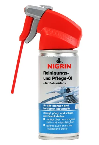 Nigrin Bike Reinigungs-Öl + Pflege-Öl 100ml Spray Fahrrad-Reiniger Schmiermittel