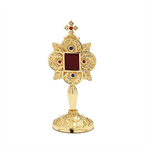 Produktbild NKlaus Reliquiar Reliquie Monstranz für Klosterarbeit Hausaltar mit Steinen 20cm 2686