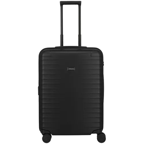 TITAN Upgrade Trolley M 4-Rollen Nightshade black - Trolley für Reisen bis 7 Tage mit 68 Litern Volumen, kratzfester Hartschale und smarter Innenaufteilung für effiziente Organisation. Hergestellt in Deutschland mit 10 Jahren Garantie.