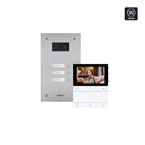 Comelit KVS2003LS Türsprech-Set für Dreifamilienhaus von Comelit Group Dreifamilienhauskit Türsprech-Set