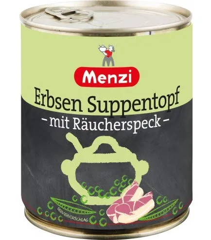 Erbsen Suppentopf mit Räucherspeck von MENZI, 800g