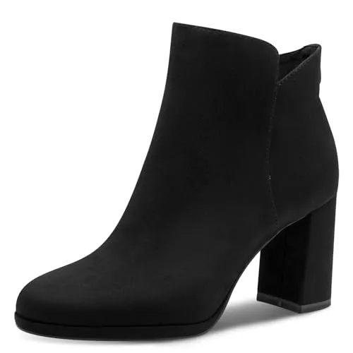 Stiefelette TAMARIS - Elegante Damenstiefelette in veganer Verarbeitung - Wanderschuhe, TAMARIS Stiefelette aus veganem Textil, mit 7,5 cm Blockabsatz und Antishokk-Dämpfung für höchsten Tragekomfort.