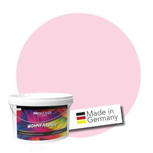 Produktbild WALLCOVER hochwertige Wandfarbe für Innen | Rosa Pastell | 2.5L für 20m² | Hochdeckende Innenfarbe (Klasse 1) in Bonbonrosa Matt | Profi Qualität aus Deutschland