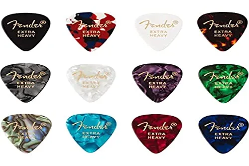 Fender© 351 Celluloid Medley Picks, XH (12 Stück)