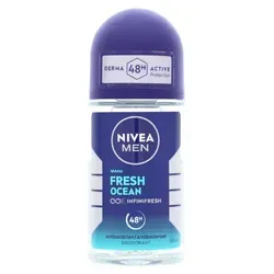 3x NIVEA Men Fresh Ocean Roll On je 50ml Deodorant Herren 48h Schutz