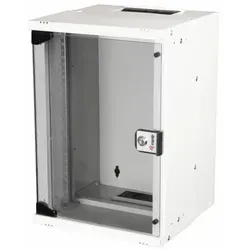 Equip Eco Mount 10' Schrank RAL7035 Grau - Robuster Wandmontage-Schrank für Netzwerkkomponenten, mit durchdachter Kabelorganisation und integrierten Belüftungsschlitzen. Ideal für eine sichere und effiziente Aufbewahrung.