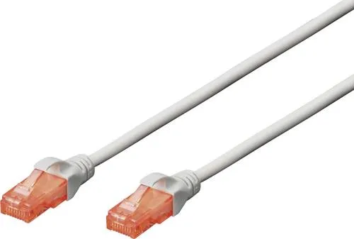 Digitus DK-1617-200 RJ45 Netzwerkkabel, Patchkabel CAT 6 U/UTP 20.00m Grau Flammwidrig, Halogenfrei, Rund, verdrillte Paare