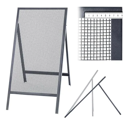 KADAX Durchwurfsieb - Robustes Gartensieb aus Stahldraht - Siebe für Sand, Erde und Schüttgüter, ideal für Bau- und Gartenprojekte. Langlebig mit Pulverbeschichtung für Korrosionsschutz und einfache Handhabung.