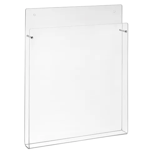 DIN A4 Wandprospekthalter aus Acrylglas mit kleiner Fülltiefe (23mm) - Zeigis®
