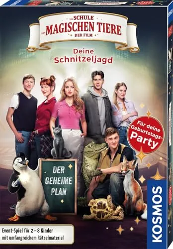 Die Schule der magischen Tiere - Der Film: Deine Schnitzeljagd, Partyspiel - Gesellschaftsspiel für 2 - 8 Spieler, ideal für spannende Partynächte und Familienabende ab 8 Jahren, inspiriert von der beliebten Serie.