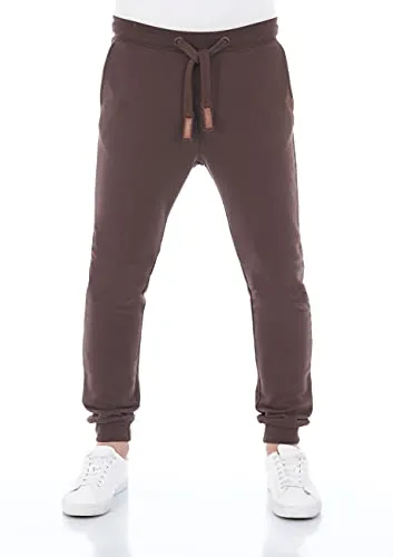 riverso Herren Jogginghose RIVSven Slim Fit - Sportliche Trainingshose aus pflegeleichter Baumwollmischung, ideal für Fitness und Freizeit, in 3XL und Dark Brown erhältlich.