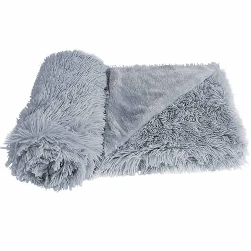 Nobby Plüschdecke ESLA Classic hellgrau L x B: 70 x 100 cm