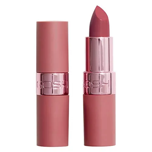 GOSH Luxury Rose Lippenstift mit leichtem Schimmer, vegan I intensive Rosa-Töne für ein strahlendes Ergebnis I spendet Feuchtigkeit für weiche Lippen I langanhaltend, parfümfrei I 004 Enjoy