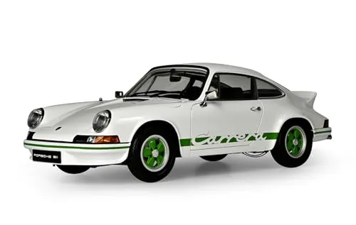 IXO 10116 - 1:8 Porsche 911 Carrera RS 2.7 Weiß/Grün - Neu - Automobile, detailgetreuer 1:8 Bausatz aus Die-Cast Metall für leidenschaftliche Modellbauer und Porsche-Fans.