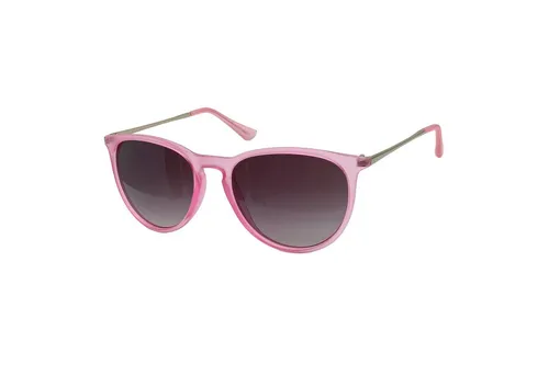 LUXXADA Sonnenbrille (Panto Gestell transparent Pink mit Brillenbeutel) Damen Sonnenbrille Oval