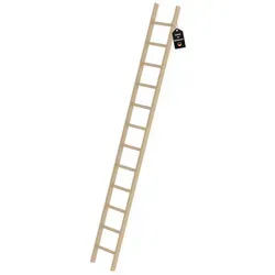 PROREGAL Sprossen-Anlegeleiter Holz 12 Sprossen - Hochwertige Anlegeleiter aus Holz in Industriequalität, ideal für sicheres Arbeiten bis 150 kg. Made in Germany, mit glatten Holmen und langer Ersatzteilverfügbarkeit.