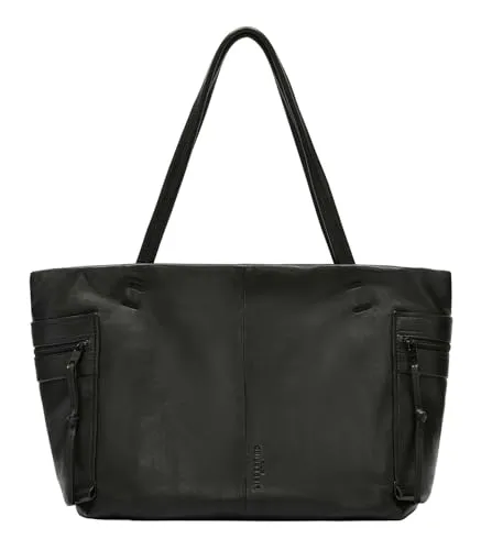 Liebeskind Berlin Women's L Hera Sheep Natural Shopper - Black - Umhängetaschen mit elegantem Design, aus hochwertigem Schafsleder für stilvolle Auftritte und Langlebigkeit.