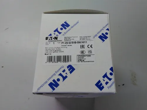 Eaton Hauptschalter P1-25/I2/SVB-SW/HI11 - Lasttrennschalter 207295 - Drehschalter für sichere Lasttrennung, neu und originalverpackt, ideal für industrielle Anwendungen.