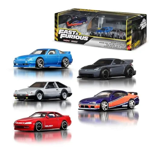 Hot Wheels Fast & Furious Tokyo Drift Premiumpaket - Fahrzeuge & Rennwagen für Kinder – 5 hochwertige Die-Cast-Fahrzeuge im Maßstab 1:64, ideal für Sammler und Fans des Films!