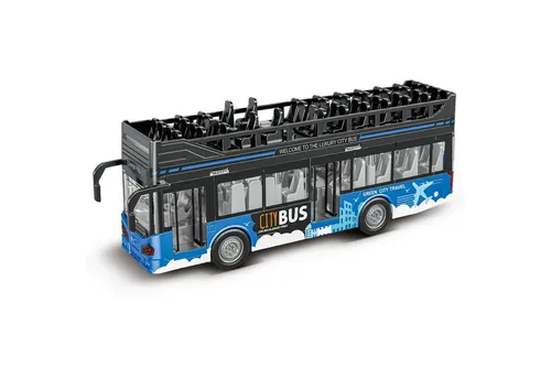 Esun Doppeldecker Spielzeug-Bus für Kinder - Spielzeug-Busse für Jungen ab 2 Jahren, ausgestattet mit Sound und Licht für ein aufregendes Spielerlebnis im Maßstab 1:16.