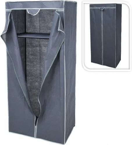 Camping Kleiderschrank 160x75x46cm - Tragbares Stoffregal - Praktischer Kleiderschrank für Camping und Outdoor-Aktivitäten. Leicht und mit Stecksystem für einfachen Aufbau. Ideal für platzsparende Aufbewahrung von Kleidung.