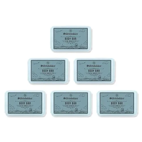 Störtebekker® Premium Body Bar Sea Breeze - Festes Duschgel für Männer - Seifen - Handgefertigte Body Bar mit natürlicher Reinigung und herrlichem Sea Breeze Duft, ideal für alle Hauttypen und plastikfrei verpackt.