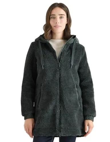 CECIL Kuscheliger Teddy-Mantel pastel olive XXL von CECIL