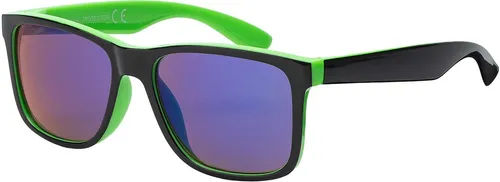 Jungen Mädchen Kinder Sonnen Brille Designer Modern Cool Abgefahren 30547 Grün-Schwarz