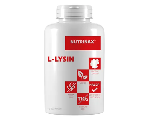 L-Lysin - 365 vegane Lysin Kapseln - 1000mg Lysin-HCL pro 2 Kapseln - vegan NX