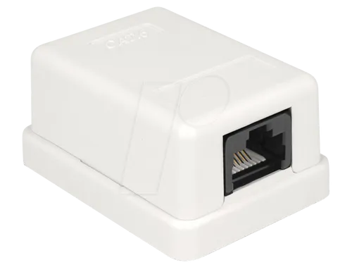 DELOCK 86248 - Netzwerk Anschlussdose 1 Port CAT.6 UTP, platzsparend und werkzeugfreier Anschluss für einfache Installation