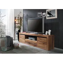 Massivmoebel24 TV-Board MONTREUX #105 - Lowboard aus Wild- und Zerreiche, natur geölt, mit Soft-Close-System für Türen und Schubladen. Verwandelt Ihre TV-Ecke in einen stilvollen Mittelpunkt im Raum.