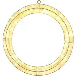 LED Lichtkranz auf Metallgestell 150 LEDs ÿ 30 cm T ̧rkranz Batterie Timer