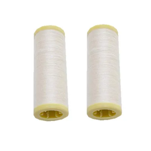 Nähmaschinen Nähgarn 200 m 2 Rollen je 100 m Polyester 40/2 weiß (0004)