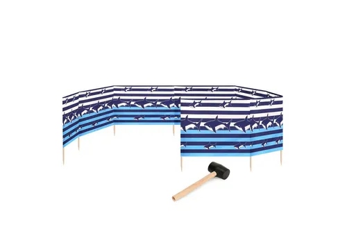 Garronda Windschutz Strand Sichtschutz 12m mit Gummihammer - Zelt-Windschutz, 12m langer Windschutz mit stabilem Material und Gummihammer zur einfachen Befestigung im Sand. Ideal für mehr Privatsphäre und Schutz vor Wind und neugierigen Blicken am Strand.