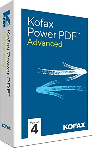 Kofax Power PDF Advanced 4.0 - Vollversion für 1PC/WIN - Software für PDF-Bearbeitung mit unbegrenzter Laufzeit und einfachem Aktivierungscode per Post, ideal für professionelle Anwender.