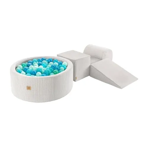 MEOWBABY Spielplatz aus Schaumstoff mit Bällebad 240x45cm von MEOWBABY